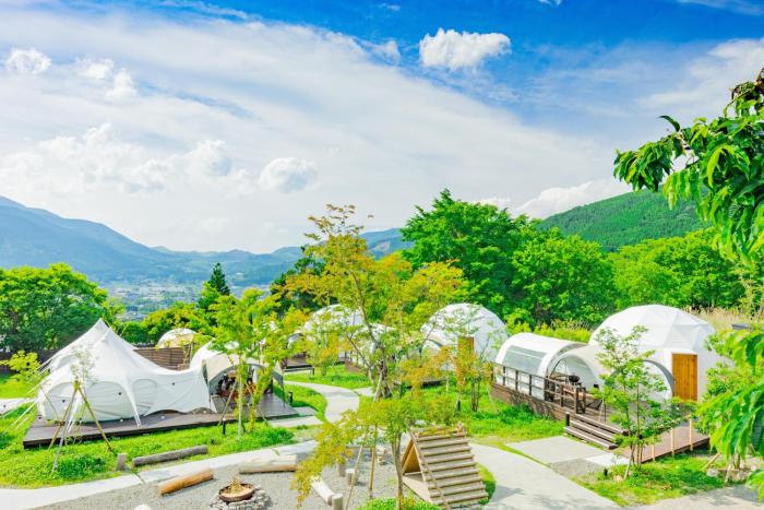 the village yufuin onsen glamping