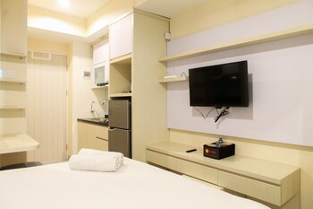 unique studio room with multifunction bed grand kamala lagoon apartment