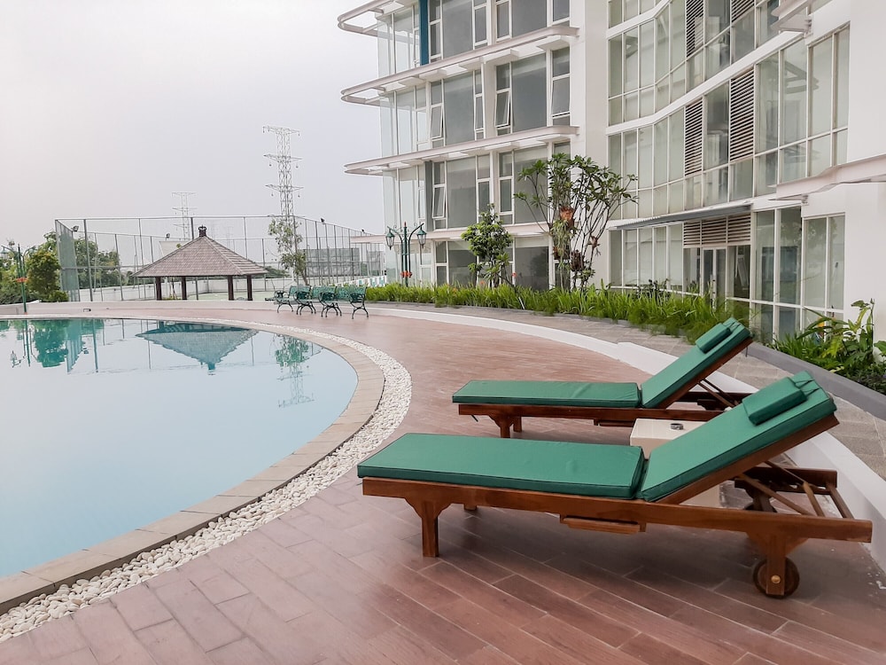 fully furnished studio with comfort design majestic point serpong apartment