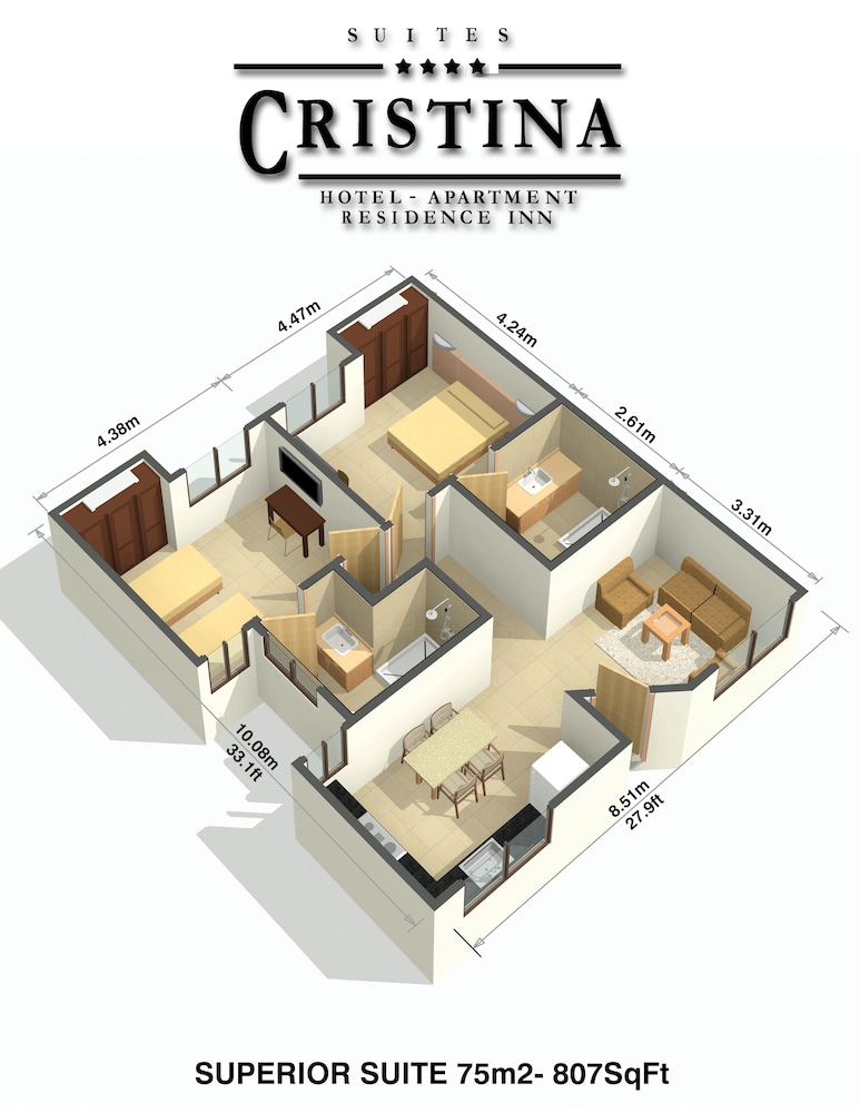 hotel residence inn suites cristina