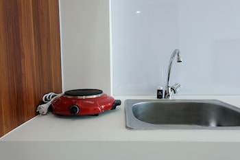 homey studio room tree park apartment near bsd city
