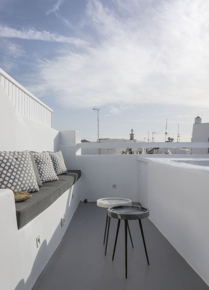 roofs of chora townhouse with rooftop pool adults only