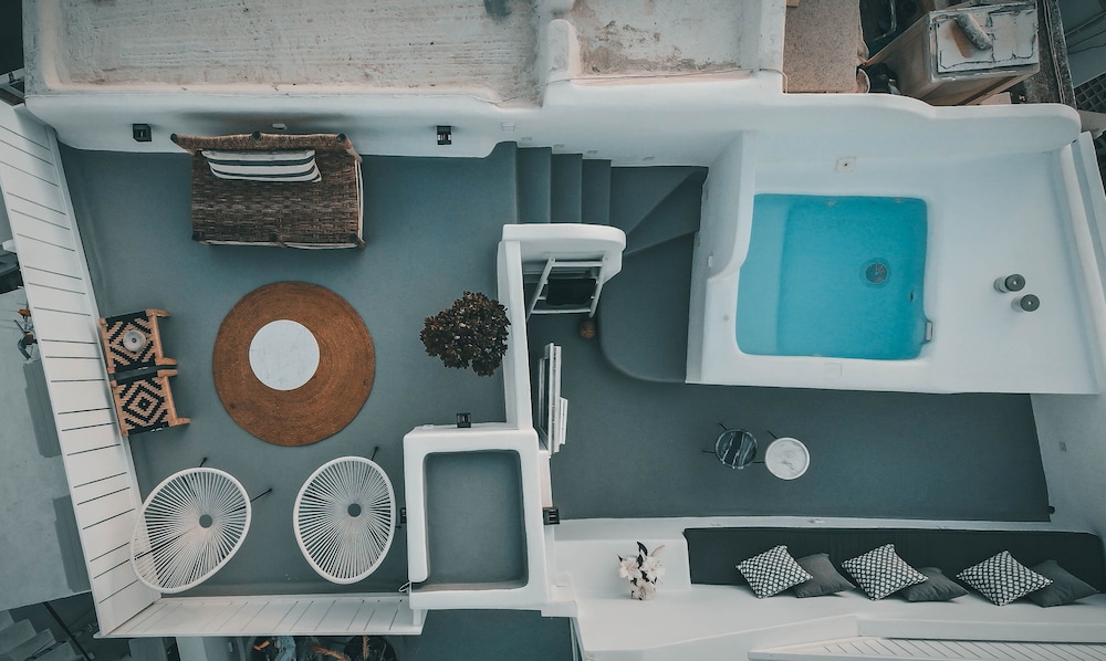 roofs of chora townhouse with rooftop pool adults only