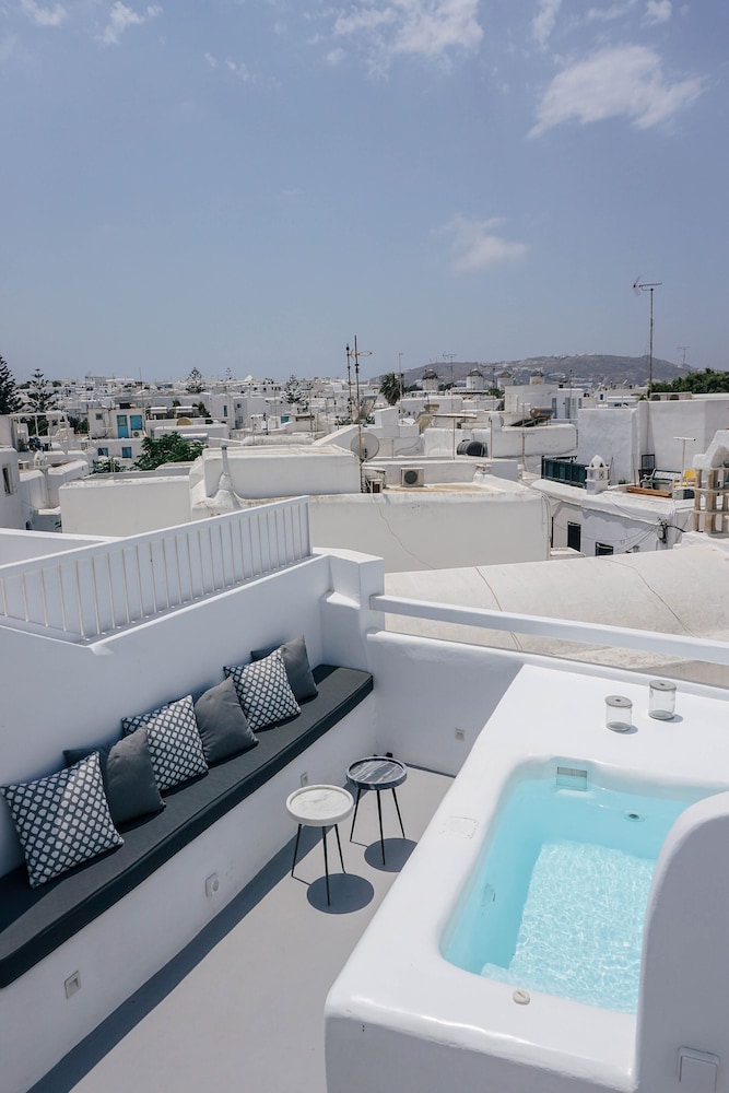 roofs of chora townhouse with rooftop pool adults only