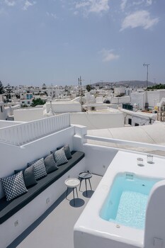 roofs of chora townhouse with rooftop pool adults only