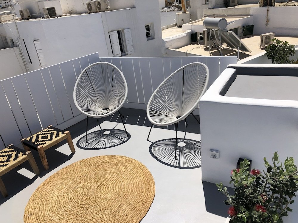 roofs of chora townhouse with rooftop pool adults only