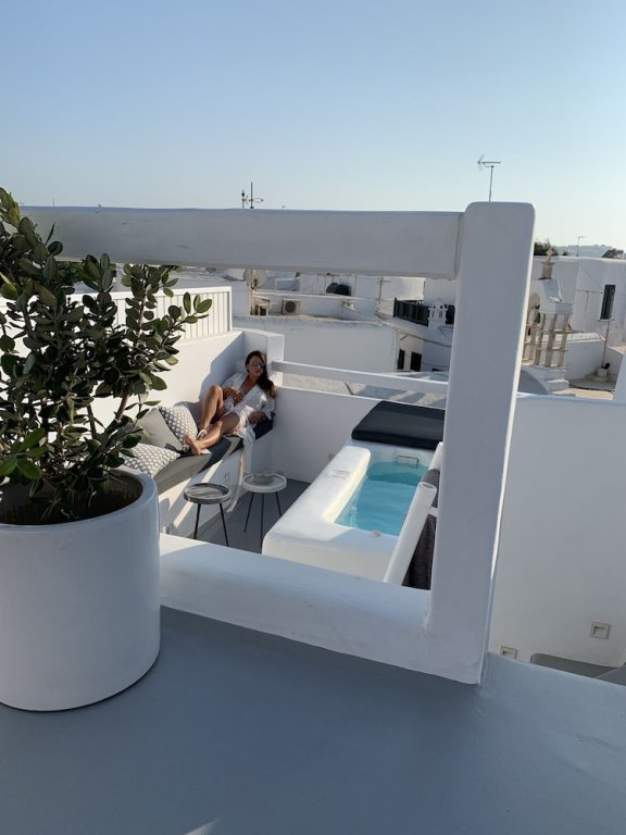 roofs of chora townhouse with rooftop pool adults only