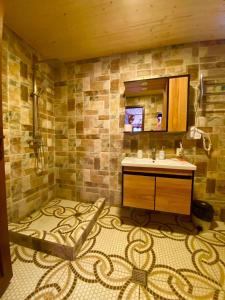 wooden huts in mestia