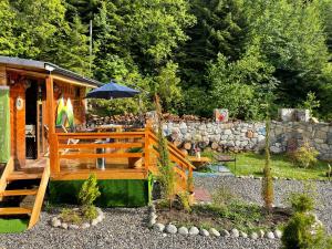 wooden huts in mestia
