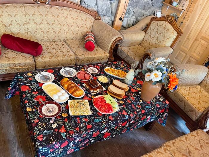 wooden huts in mestia