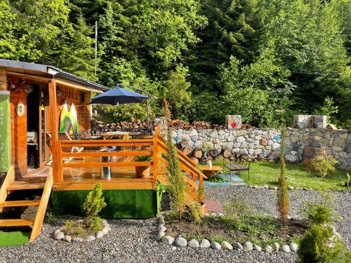 wooden huts in mestia