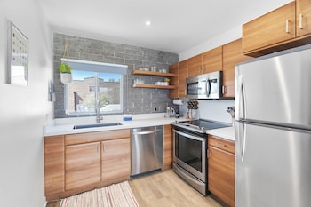 modern designer studio with pool