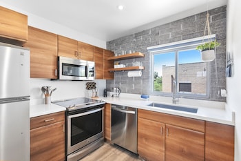 modern designer studio with pool