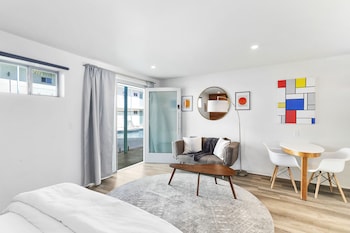 modern designer studio with pool