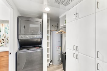 modern designer studio with pool