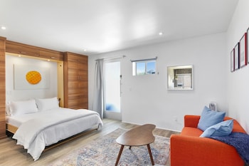 modern designer studio with pool