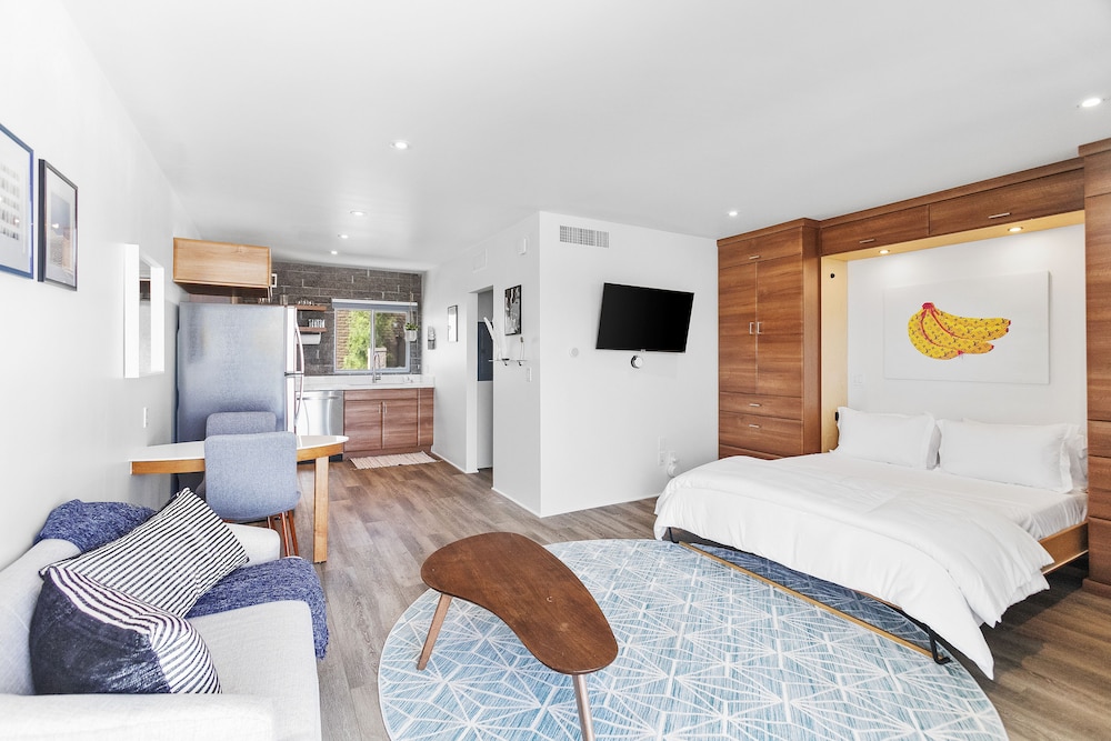 modern designer studio with pool