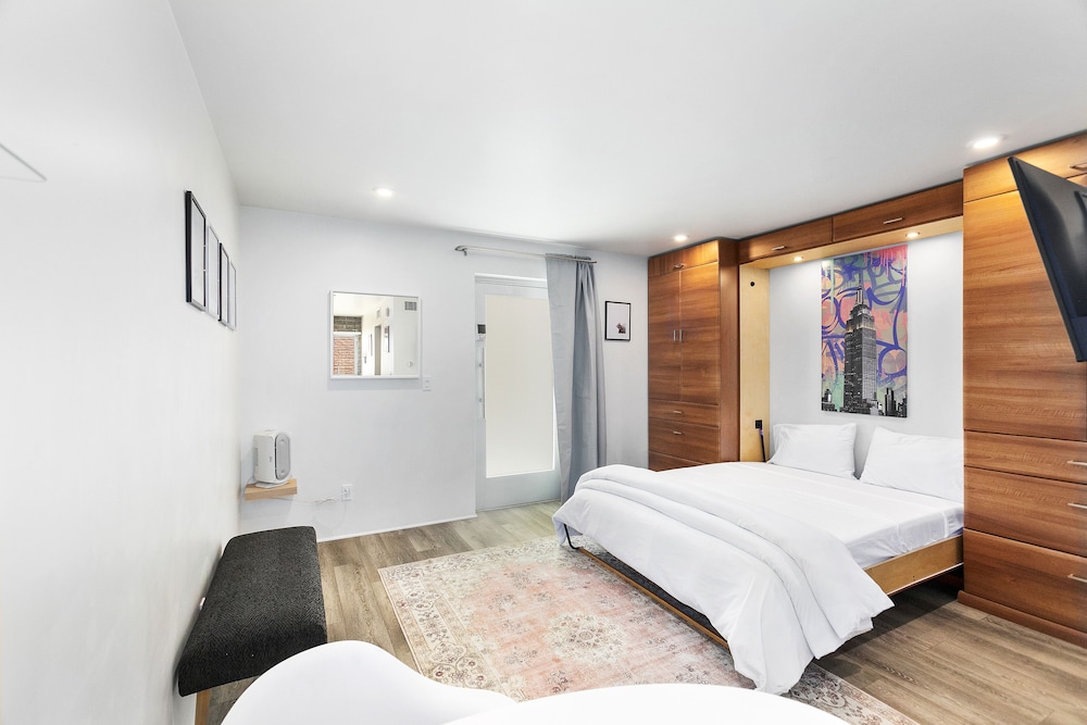 modern designer studio with pool