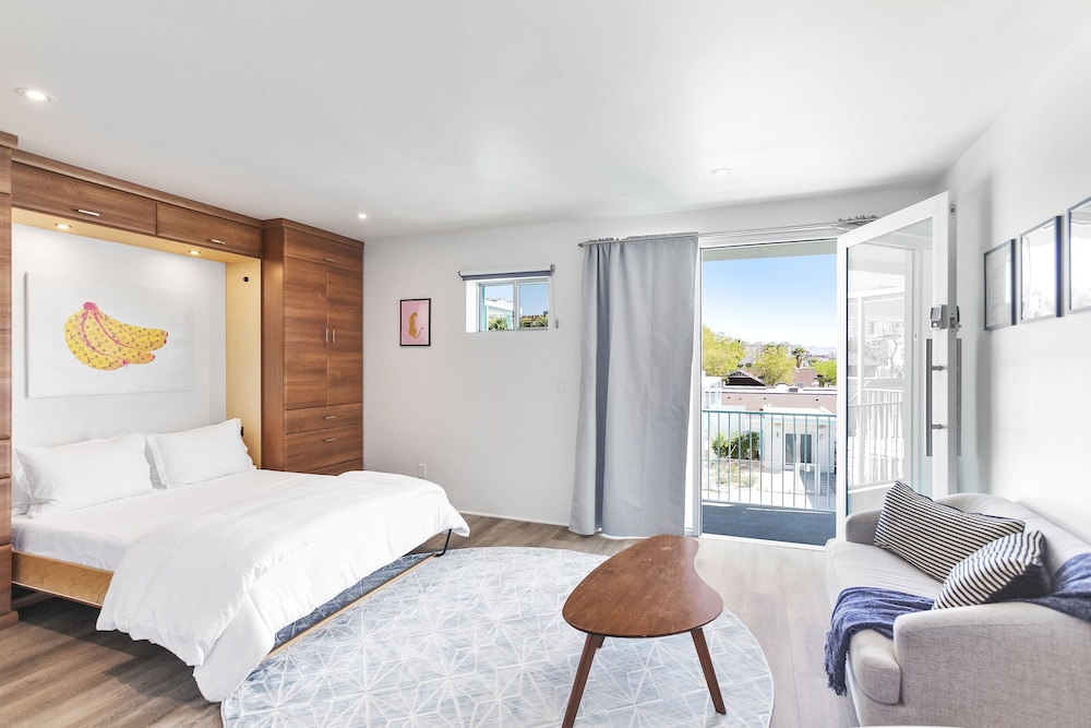 modern designer studio with pool