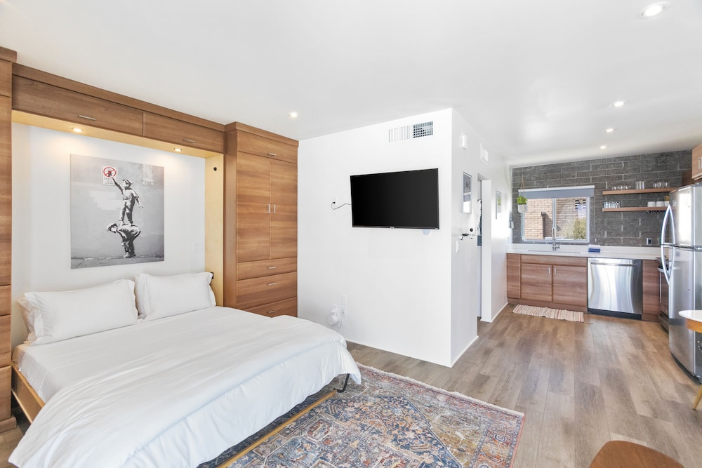 modern designer studio with pool