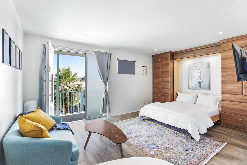 modern designer studio with pool