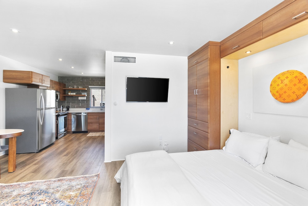 modern designer studio with pool