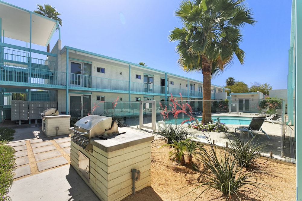 modern designer studio with pool