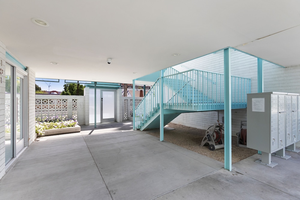 modern designer studio with pool