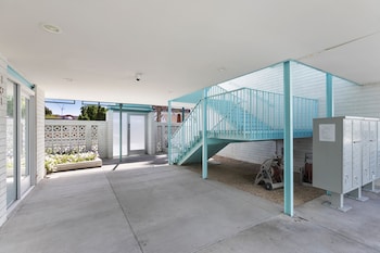 modern designer studio with pool