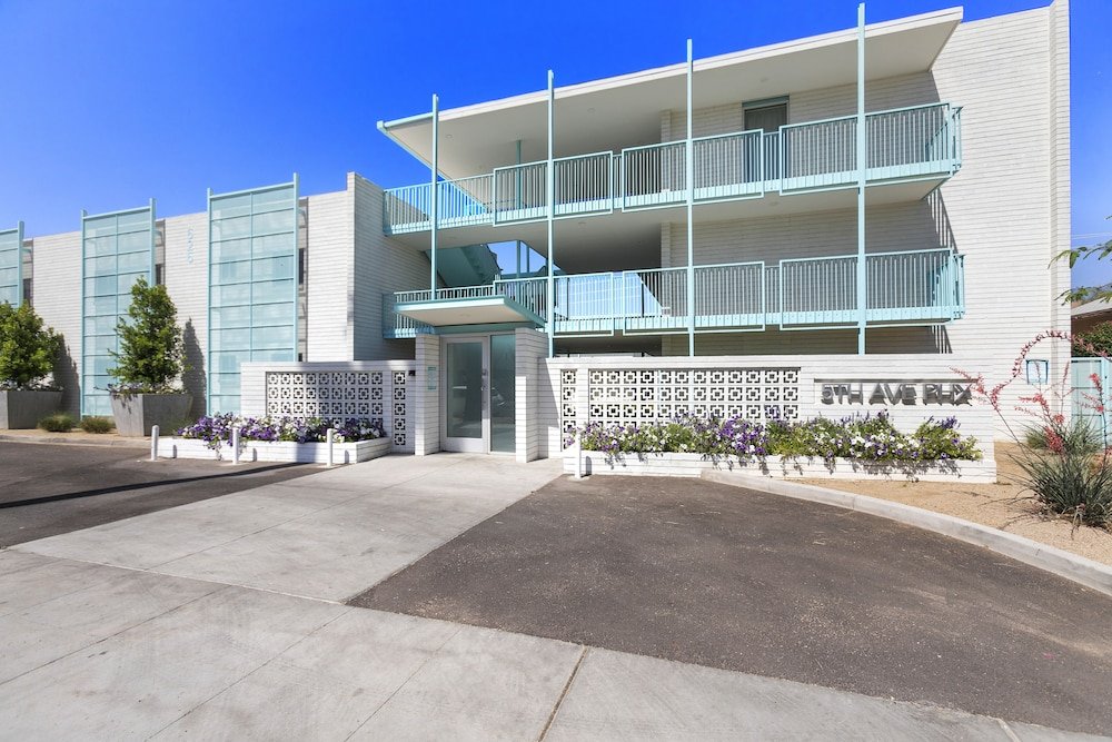 modern designer studio with pool