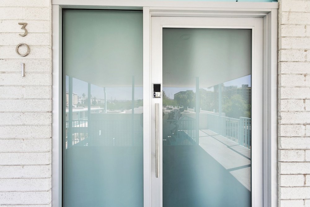 modern designer studio with pool