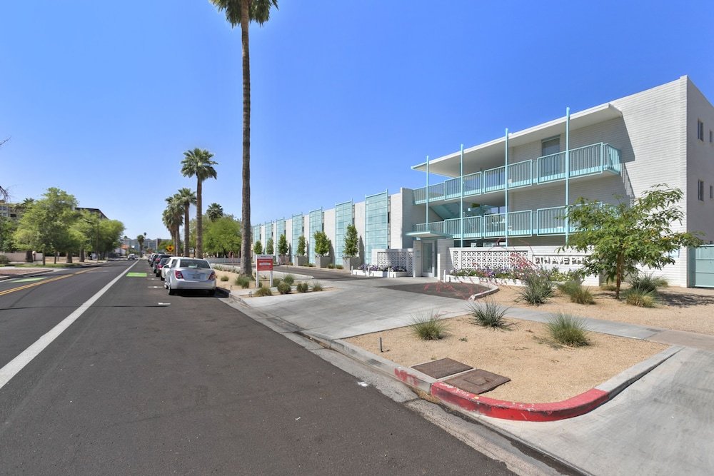 modern designer studio with pool