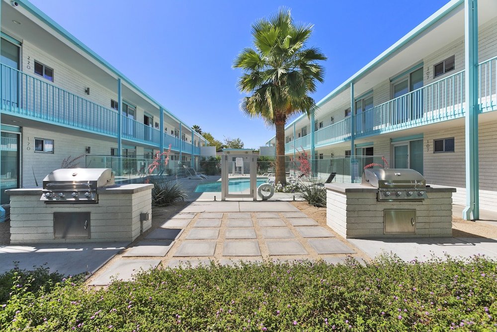 modern designer studio with pool