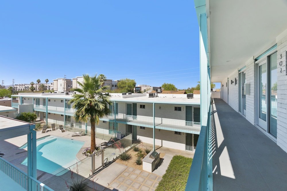 modern designer studio with pool