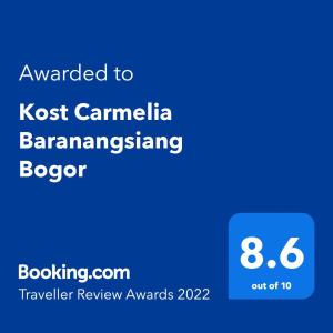 kost carmelia syariah baranangsiang bogor