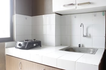 minimalist studio room at gateway ahmad yani cicadas apartment