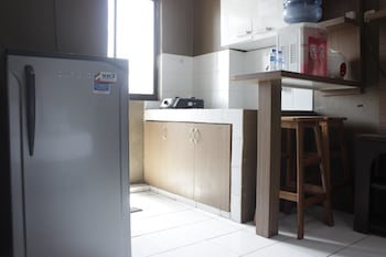 minimalist studio room at gateway ahmad yani cicadas apartment