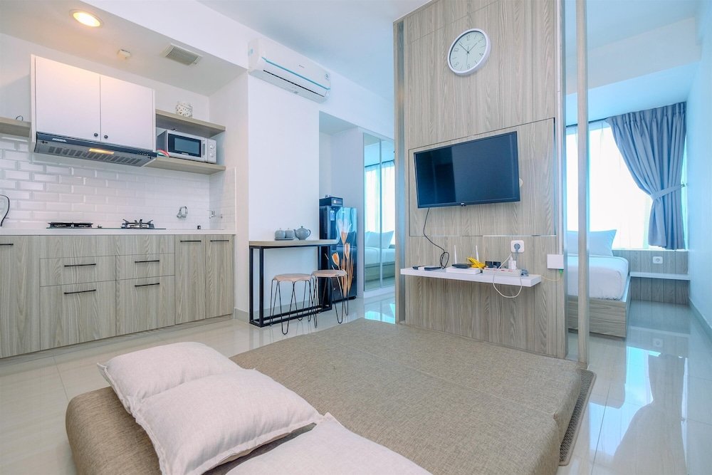 fully furnished with comfy design studio grand kamala lagoon apartment