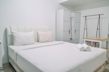 minimalist studio room at urbantown serpong apartment
