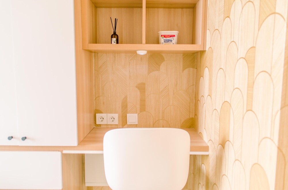 cozy and minimalist studio at sky house bsd apartment