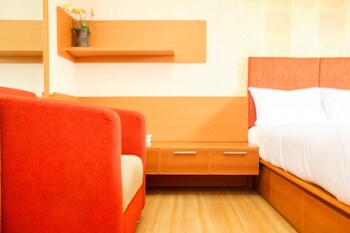 cozy stay studio apartment no kitchen at metropark condominium jababeka