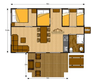 tent lodge with sanitary facilities at the bedafse bergen