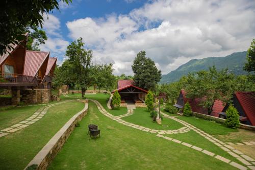 the pear orchard by countryside