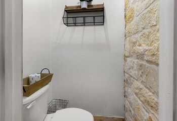 new luxury home with fire pit and hill country views