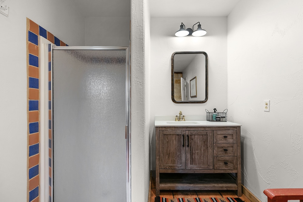 new luxury home with fire pit and hill country views