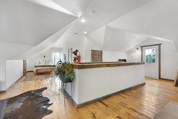 new luxury home with fire pit and hill country views