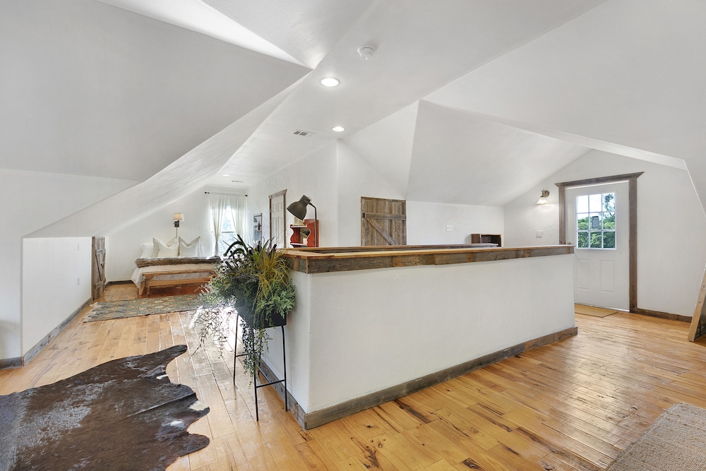 new luxury home with fire pit and hill country views