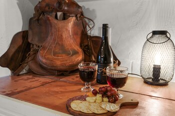 new luxury home with fire pit and hill country views