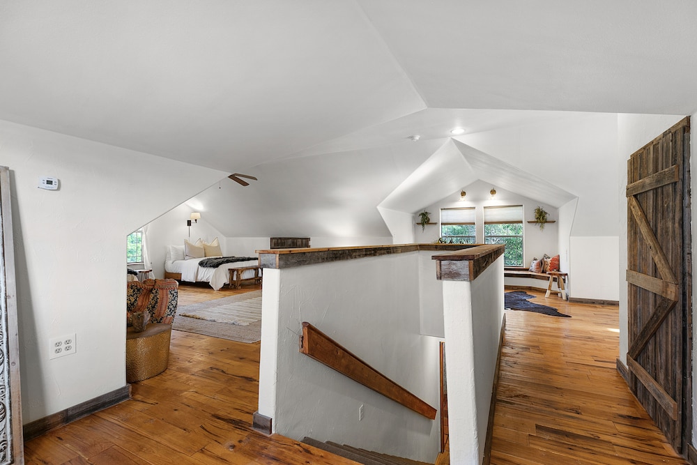 new luxury home with fire pit and hill country views