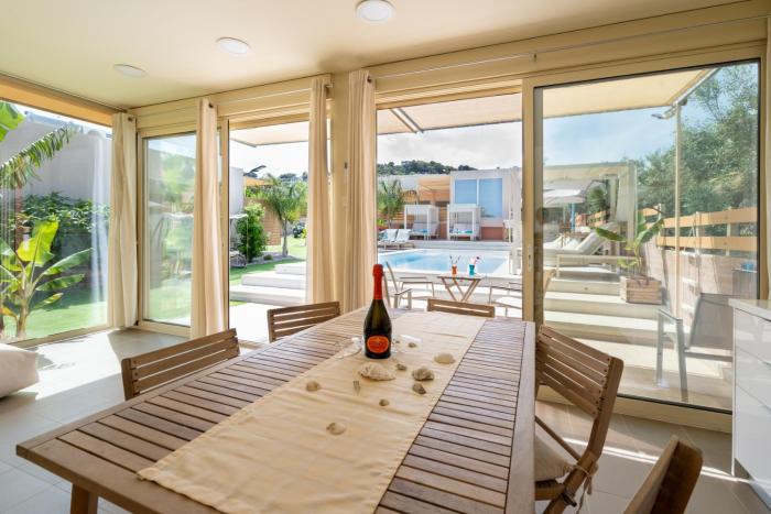modular bungalows with heated pool artemis greece